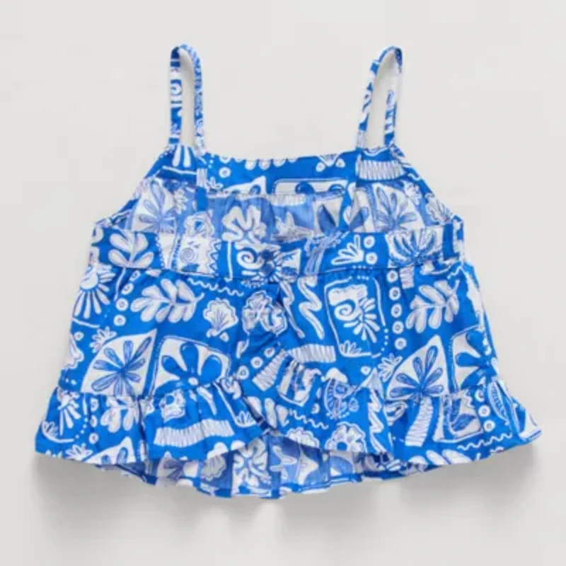 Thereabouts Little & Big Kid Girls Square Neck Tank Top