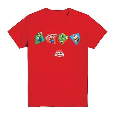 Little & Big Kid Boys Crew Neck Short Sleeve Regular Fit Super Mario Graphic T-Shirt