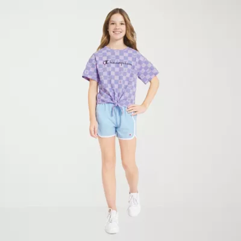 Champion Big Kid Girls Round Neck Short Sleeve Regular Fit Graphic T-Shirt