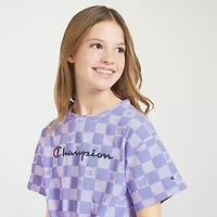 Champion Big Kid Girls Round Neck Short Sleeve Regular Fit Graphic T-Shirt