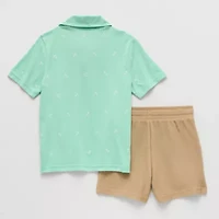 Thereabouts Polo Little Boys 2-pc. Short Set