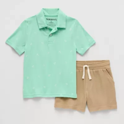 Thereabouts Polo Little Boys 2-pc. Short Set