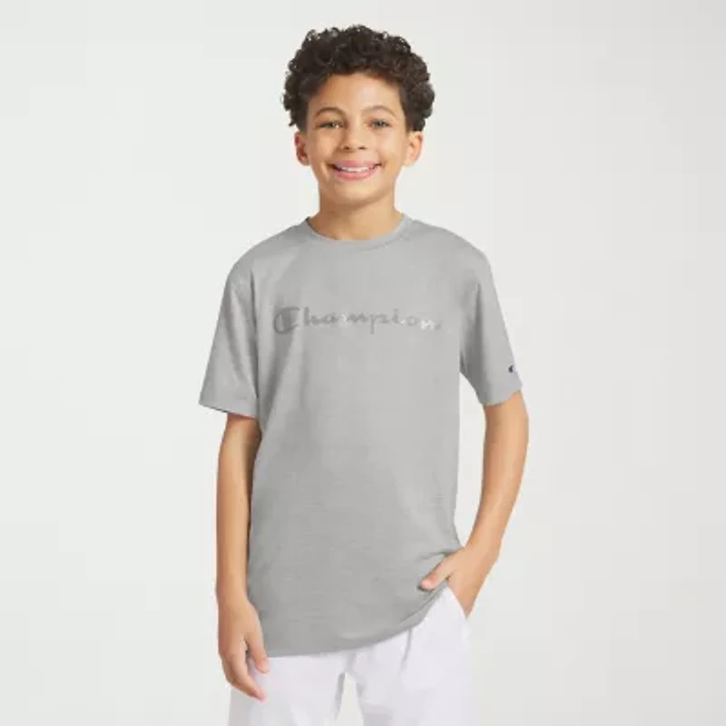 Champion Big Kid Boys Round Neck Short Sleeve Regular Fit Graphic T-Shirt