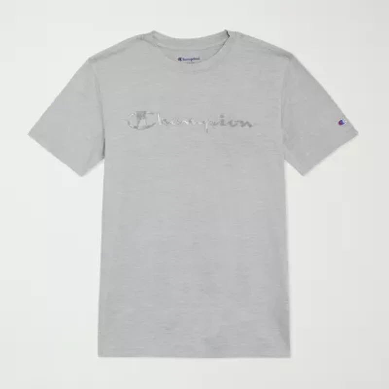 Champion Big Kid Boys Round Neck Short Sleeve Regular Fit Graphic T-Shirt