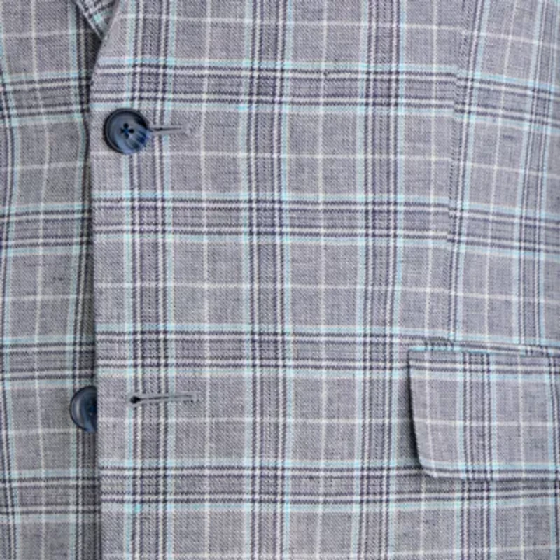 Stafford Mens Plaid Classic Fit Sport Coat