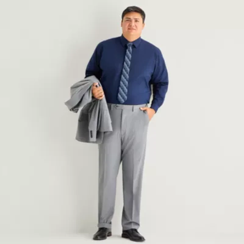 Shaquille O'Neal XLG™ Big And Tall Mens Button Down Dress Shirt + Tie Set