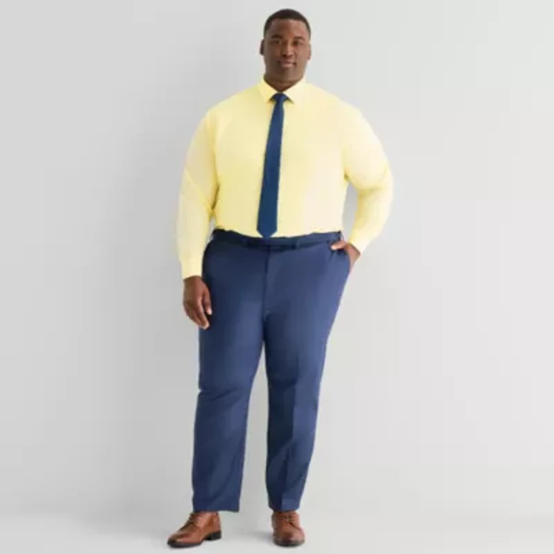 Shaquille O'Neal XLG™ Big And Tall Mens Button Down Dress Shirt + Tie Set