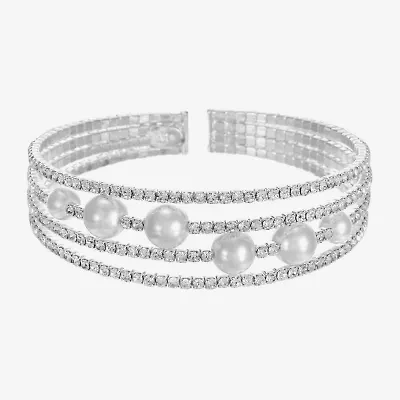 Monet Jewelry Timeless Womens Glass Cuff Bracelet