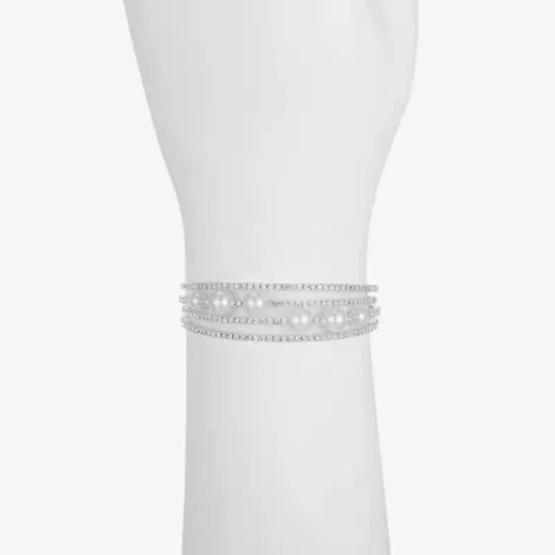 Monet Jewelry Timeless Womens Glass Cuff Bracelet