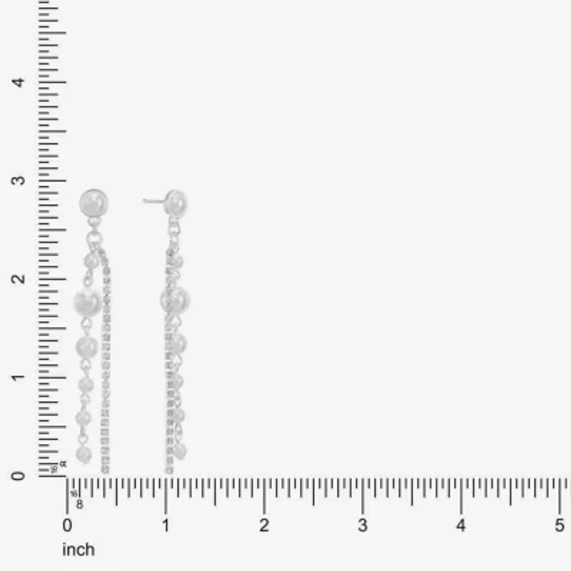 Monet Jewelry Timeless Womens Glass Simulated Pearl Round Hypoallergenic Drop Earrings