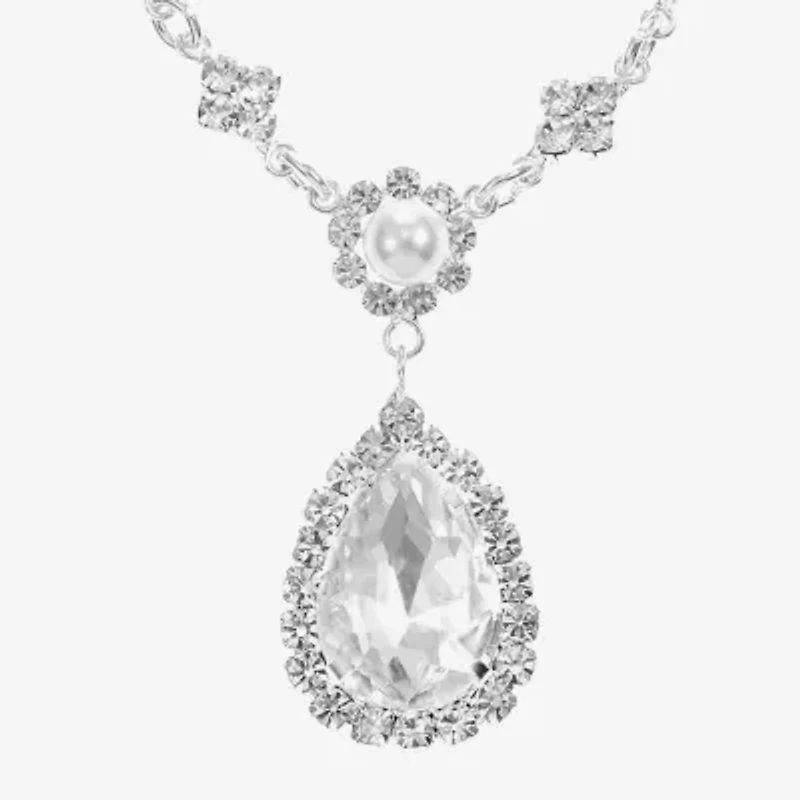 Monet Jewelry Timeless Womens Glass 17 Inch Y Necklace