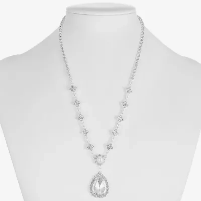Monet Jewelry Timeless Womens Glass 17 Inch Y Necklace