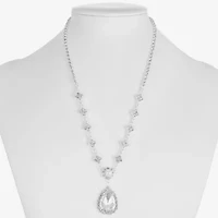 Monet Jewelry Timeless Womens Glass 17 Inch Y Necklace