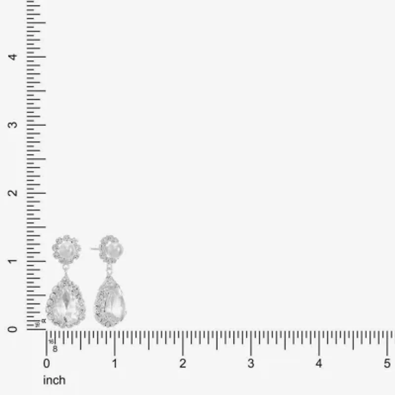 Monet Jewelry Timeless Womens Glass Simulated Pearl Hypoallergenic Drop Earrings