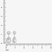 Monet Jewelry Timeless Womens Glass Simulated Pearl Hypoallergenic Drop Earrings