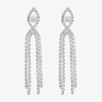 Monet Jewelry Timeless Womens Glass Simulated Pearl Hypoallergenic Drop Earrings