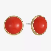 Monet Jewelry Green 14mm Round Stud Earrings
