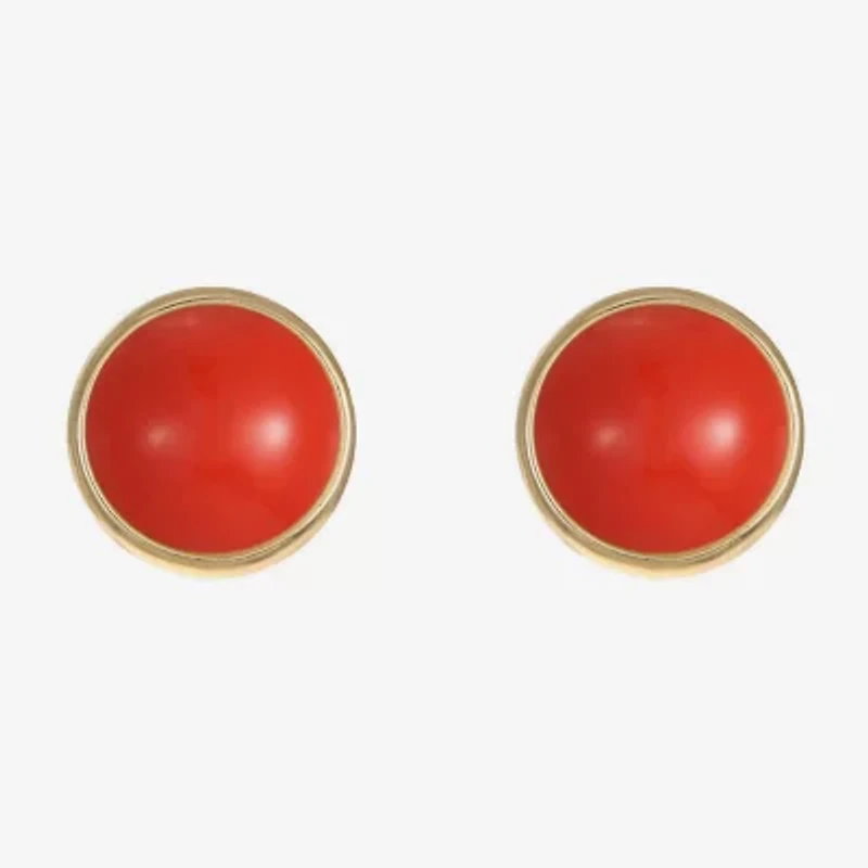 Monet Jewelry Green 14mm Round Stud Earrings
