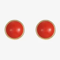 Monet Jewelry Green 14mm Round Stud Earrings