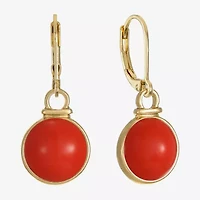 Monet Jewelry Womens Green Round Drop Earrings