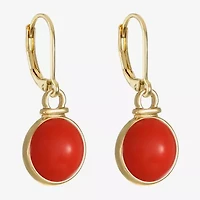 Monet Jewelry Womens Green Round Drop Earrings