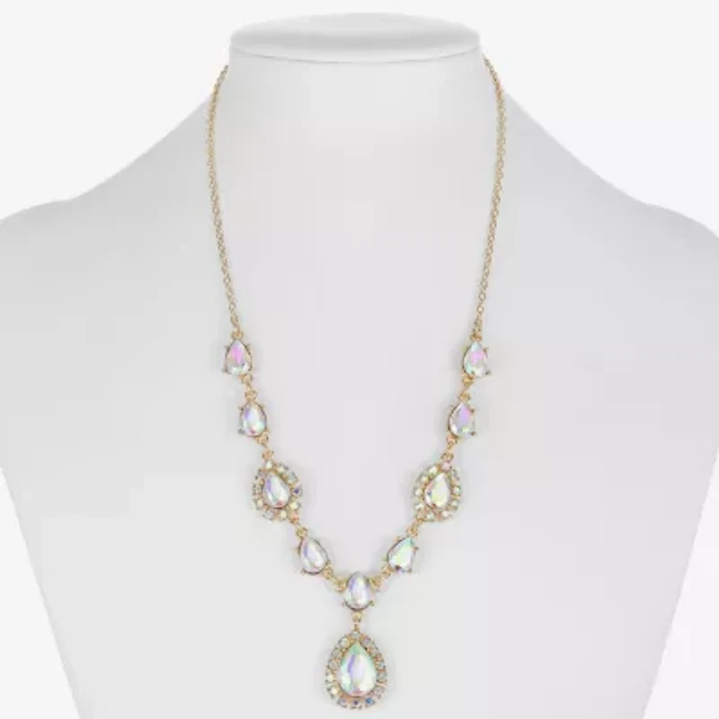 Monet Jewelry Womens Glass Inch Y Necklace