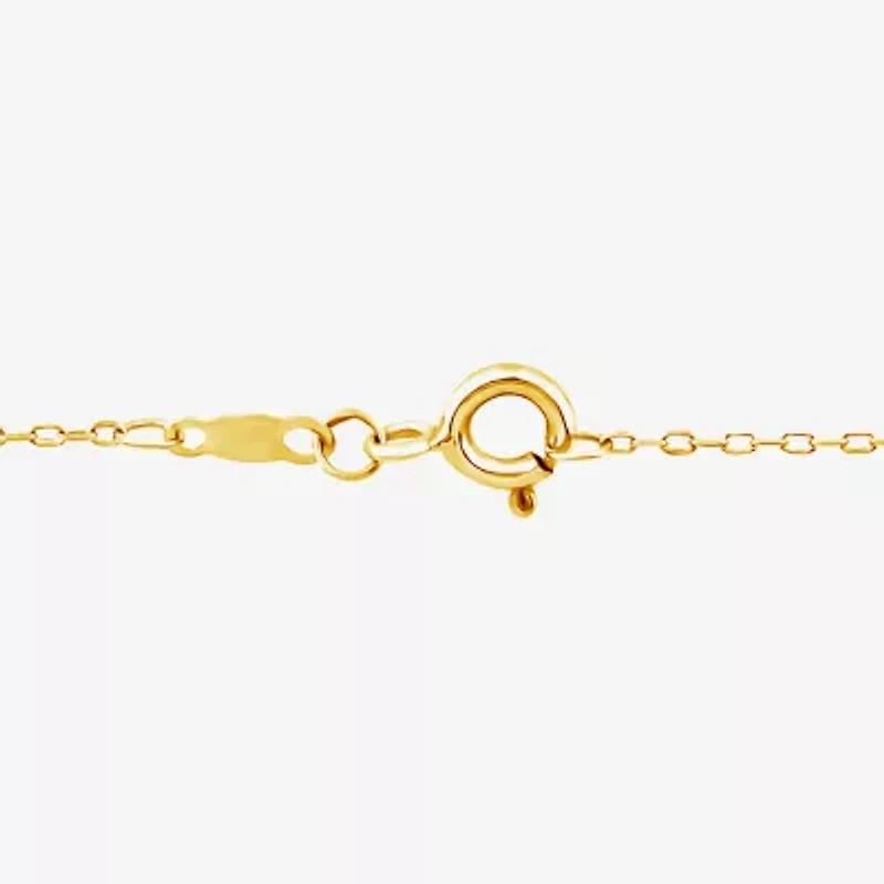 (F/Si1) Womens 1/4 CT. T.W. Lab Grown White Diamond 14K Gold Over Silver Heart 18 Inch Pendant Necklace