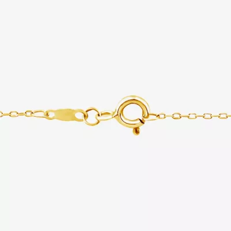 Cross (F/Si2) Womens 1/4 CT. T.W. Lab Grown White Diamond 14K Gold Over Silver Cross 18 Inch Pendant Necklace