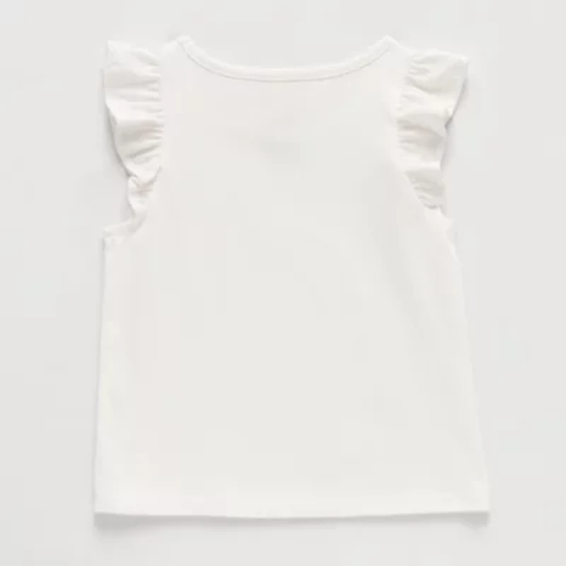 Okie Dokie Toddler & Little Girls Round Neck Sleeveless Tank Top