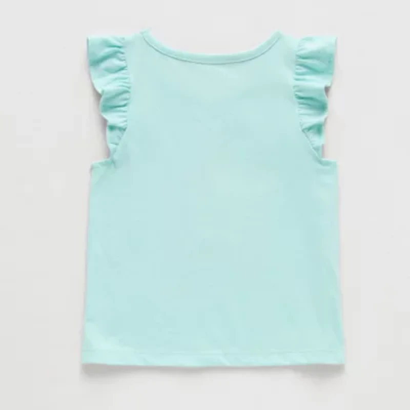 Okie Dokie Toddler & Little Girls Round Neck Sleeveless Tank Top