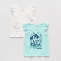 Okie Dokie Toddler & Little Girls Round Neck Sleeveless 2-pc. Tank Top