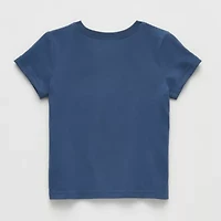 Okie Dokie Toddler & Little Girls Round Neck Short Sleeve Regular Fit Graphic T-Shirt
