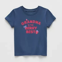 Okie Dokie Toddler & Little Girls Round Neck Short Sleeve Regular Fit Graphic T-Shirt