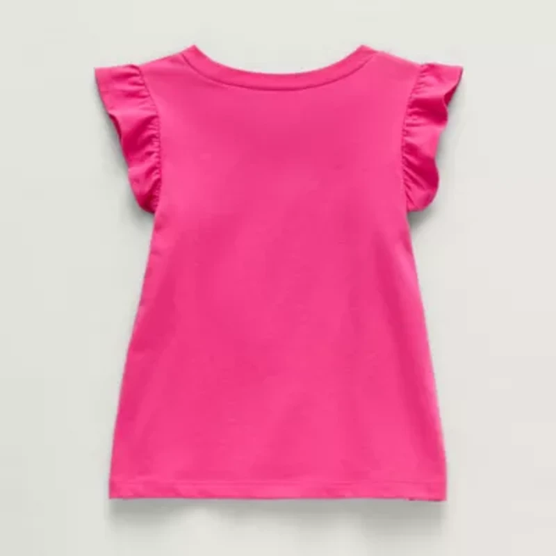 Thereabouts Little Girls Round Neck Short Sleeve T-Shirt