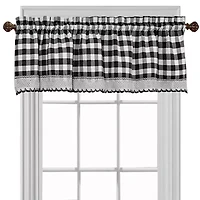 Buffalo Check Rod Pocket Tailored Valance