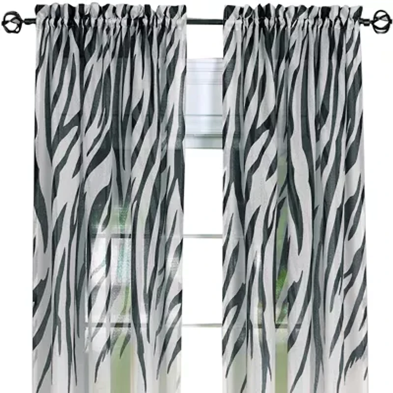 Kenya Rod Pocket Sheer Single Curtain Panel