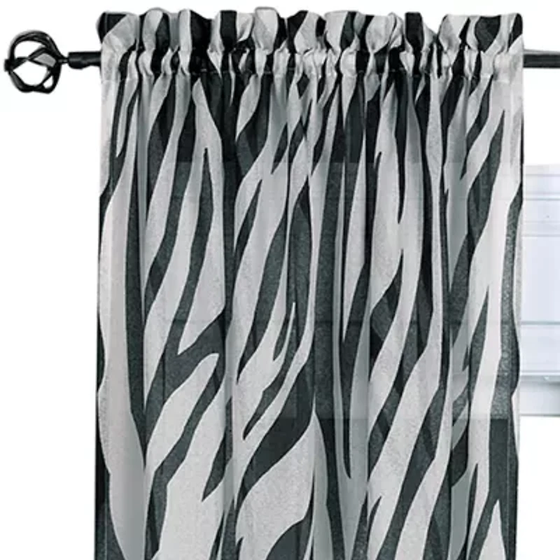Kenya Rod Pocket Sheer Single Curtain Panel