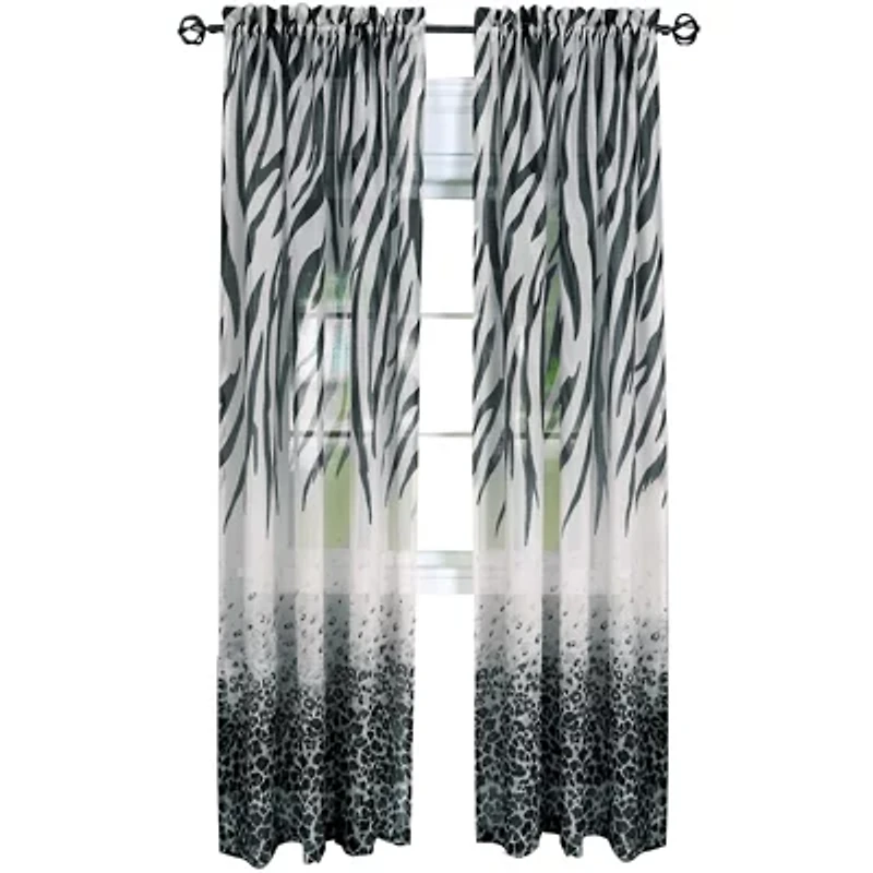 Kenya Rod Pocket Sheer Single Curtain Panel