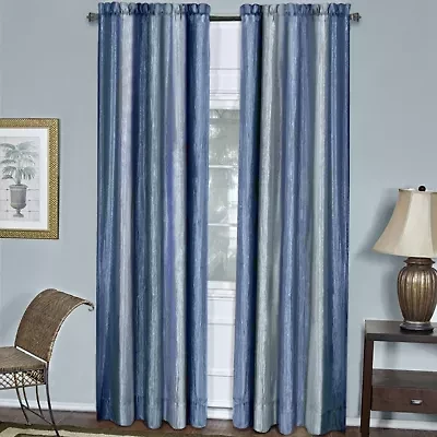 Ombre Rod Pocket Light-Filtering Single Curtain Panel