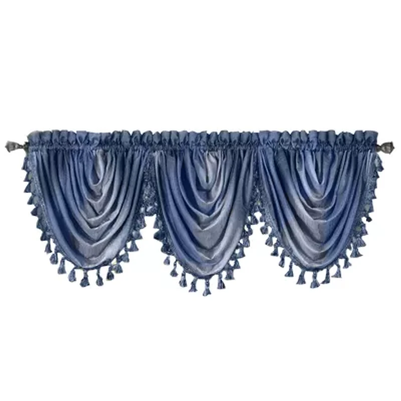 Ombre Rod Pocket Waterfall Valance
