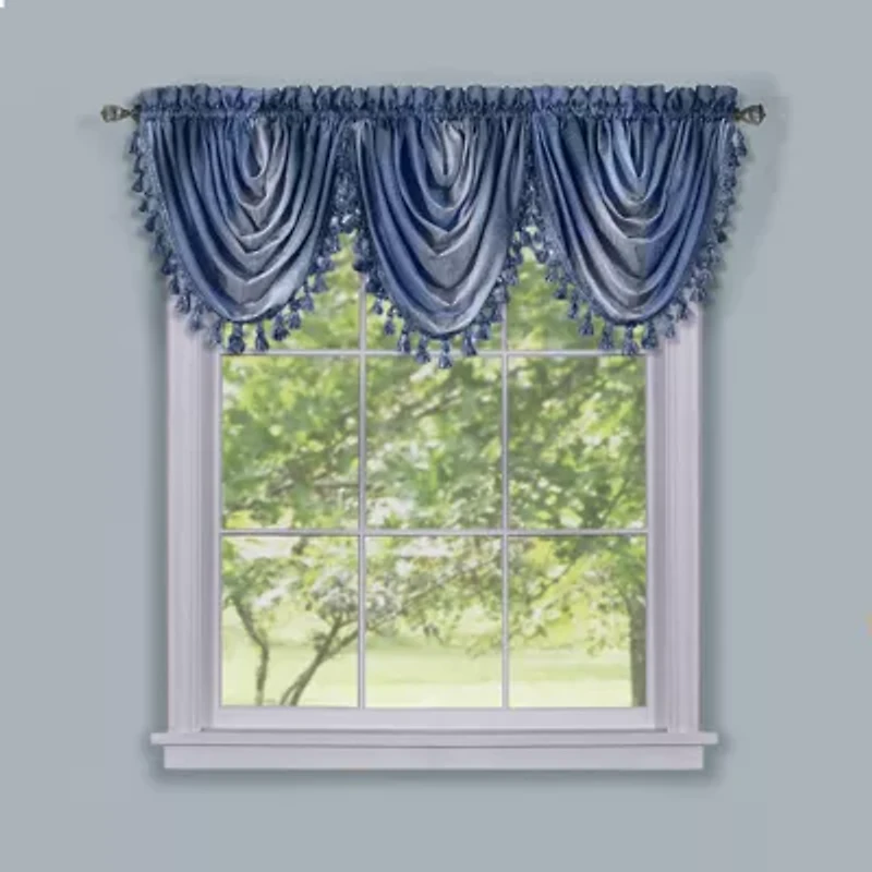 Ombre Rod Pocket Waterfall Valance