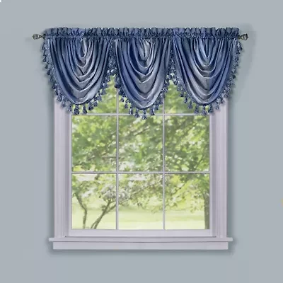 Ombre Rod Pocket Waterfall Valance