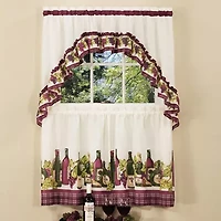Chardonnay Printed 3-pc. Rod Pocket Kitchen Curtains & Drapes Window Set