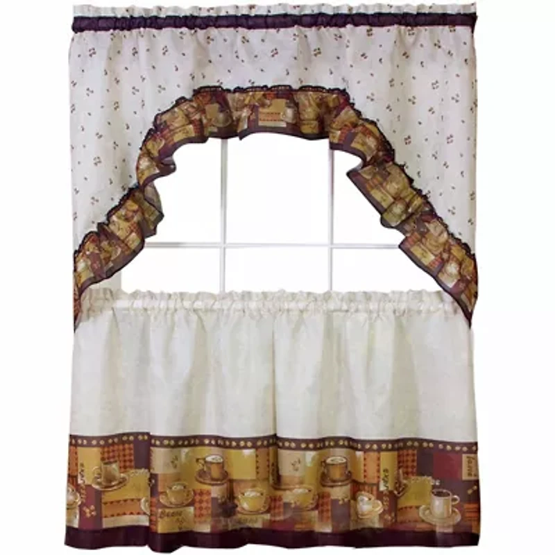 Rod Pocket Kitchen Curtains & Drapes Window Set