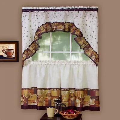 Rod Pocket Kitchen Curtains & Drapes Window Set
