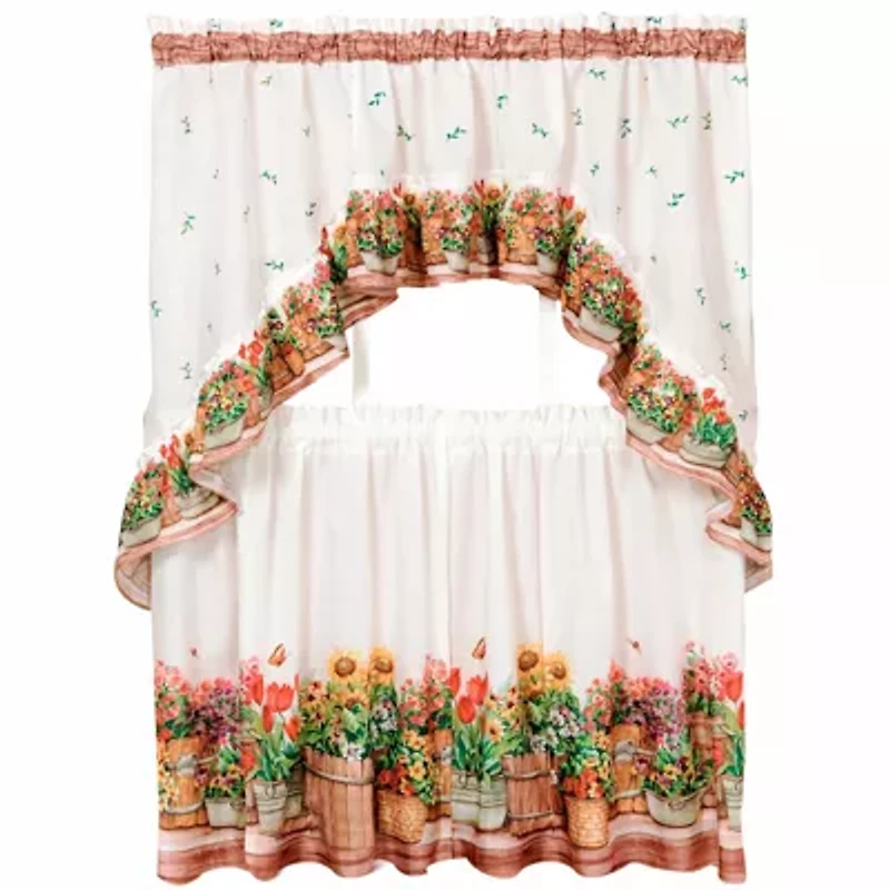 Rod Pocket Kitchen Curtains & Drapes Window Set