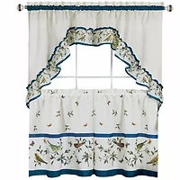 Lovebirds 3-pc. Rod Pocket Kitchen Curtains & Drapes Window Set