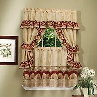 Rod Pocket Kitchen Curtains & Drapes Window Set