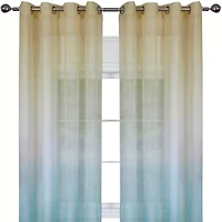 Rainbow Grommet Top Sheer Single Curtain Panel