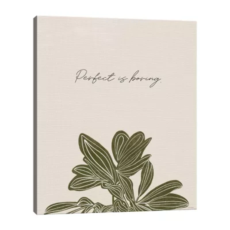Lumaprints Perfect Is Boring Canvas Art